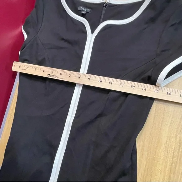 Talbots Black Dress with Cream Accents - Picture 4 of 7